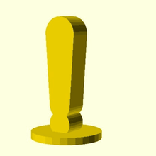 exclamation mark reminder game token toy_game_accessories 3d print model - Mito3D