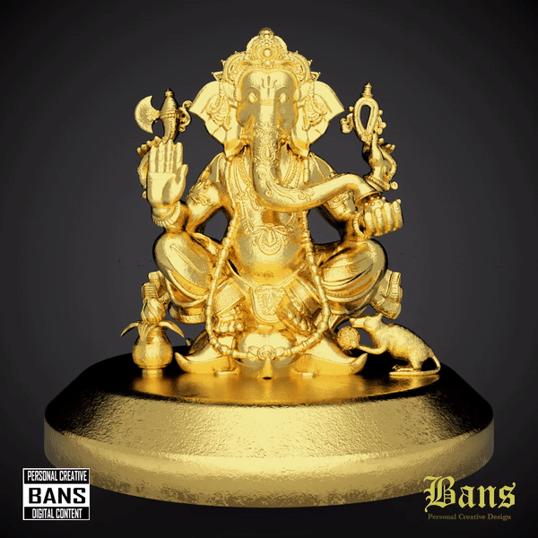 exklusiv Ganesha Kunst Statue mythologisch magisch Okkulte Indien 3D print model - Mito3D