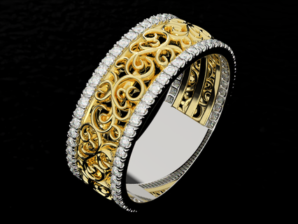 exclusive stylish wedding ring 279 3dprinted design fashion gold golden jewel jewellery jewelry print printabl printable printing prototyping ring rings silver  3d print model - Mito3D