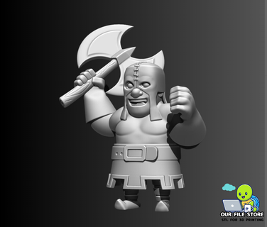 executioner clash royale Game of clans character art toy miniature gamimg game supercell medieval rpg 3d print model - Mito3D