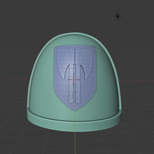 executioners shoulder pad firstborn primaris space marine warhammer 40 3d print model - Mito3D