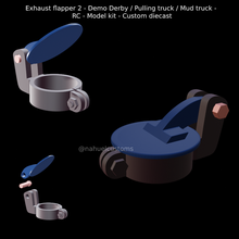 escape melindrosa 2 demo derby puxar caminhão lama rc modelo kit personalizadas diecast direito cabeçalhos 3d print model - Mito3D