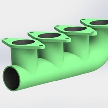 exhaust manifold tool design render 3d print model - Mito3D