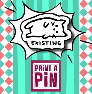 existing cat pin brooch pins keychain fridge magnet hoop earing 3d print model - Mito3D