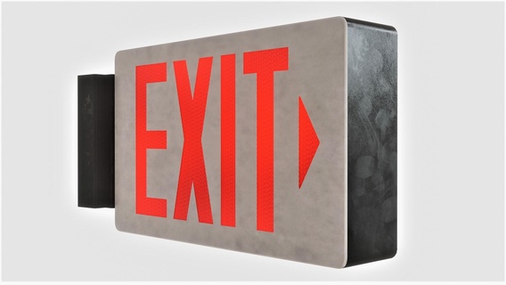 Uscita cartello 3d modello exit sign fuoco emergenza infissi models miscelatore fuga stl sessi Modelli Giochi fbx 3d print model - Mito3D
