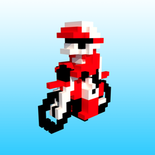 exitebike a arte moto pixel art 3d print model - Mito3D