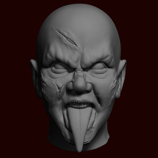 exorcist head regan macneil demon 3D print model - Mito3D