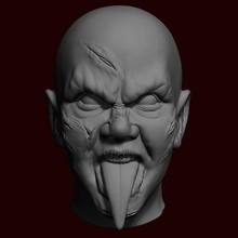 exorcist head regan macneil demon 3d print model - Mito3D