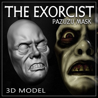 exorcista pazuzu mascarar estátua Horror Deus divindade 3d print model - Mito3D