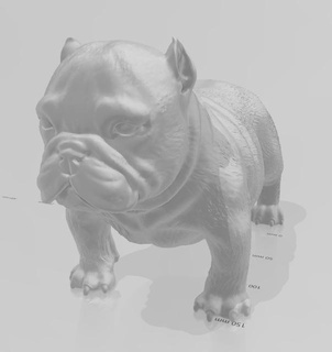 exotic bully puppy Art american exotico baby toy animal dog low poly art 3d print model - Mito3D