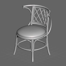 exotic chair home furniture house bamboo 3d print model - Mito3D