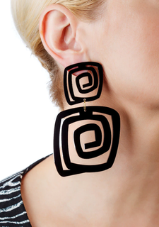 exotic earrings large slopes 3d print model - Mito3D
