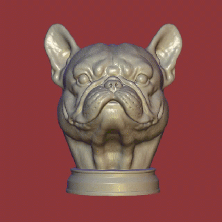 exotic french bulldog bust 3d print model - Mito3D