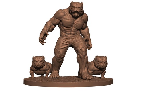 exotic hulk dog dog american bully bully trophy hulk marvel  3d print model - Mito3D
