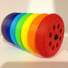 ampliable bola giratoria laberinto juego juguete de accesorios apilable la rotación donut 3d print model - Mito3D