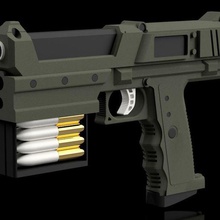 expanse - ashfords pistols various amazon sci fi space cosplay 3d print model - Mito3D