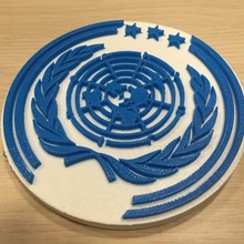 expanse united nations logo game props 3d print model - Mito3D