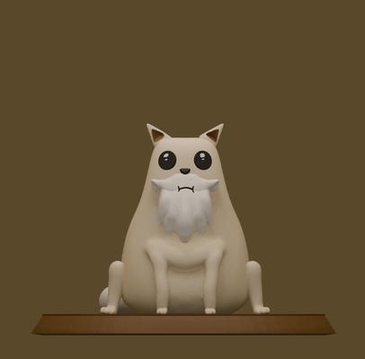 exploding kittens godcat sitting art boardgame cardgame cat kitten god sit 3d print model - Mito3D