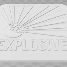 explosive signage Kunst Anzeichen logos sign 3d print model - Mito3D