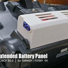 Genişletilmiş pil panel turnigy 9x gökyüzüne uç oyun akım fpv ican3d jr Kopropo kapak aslan lipo plastik güç radyo kontrol RCGroups 3d print model - Mito3D