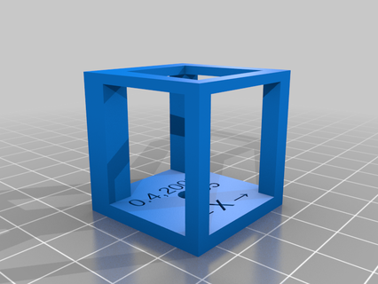 extender hueco cubo punto referencia openscad 3d impresión pruebas 3d print model - Mito3D