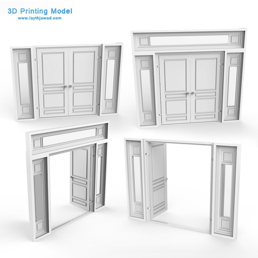 external door home diorama 3d printable gate game house internal thumbnails scale tamiya 3D print model - Mito3D