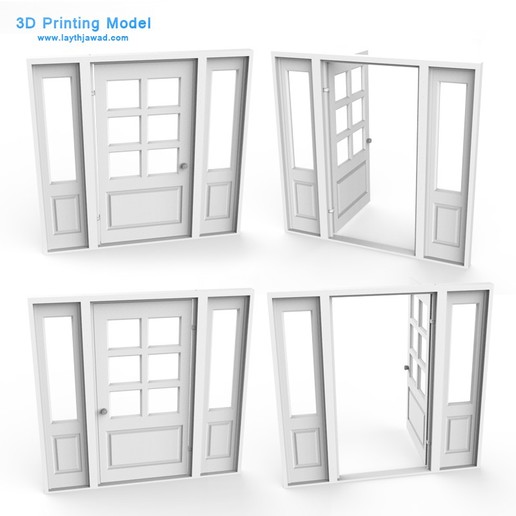 porta esterna casa diorama 3d stampabile il cancello gioco interno le miniature scala tamiya 3D print model - Mito3D