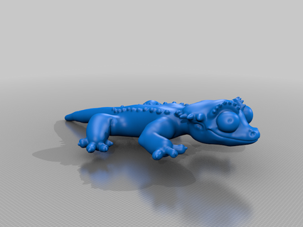 extra derpy crista gecko arte lagarto 3d print model - Mito3D