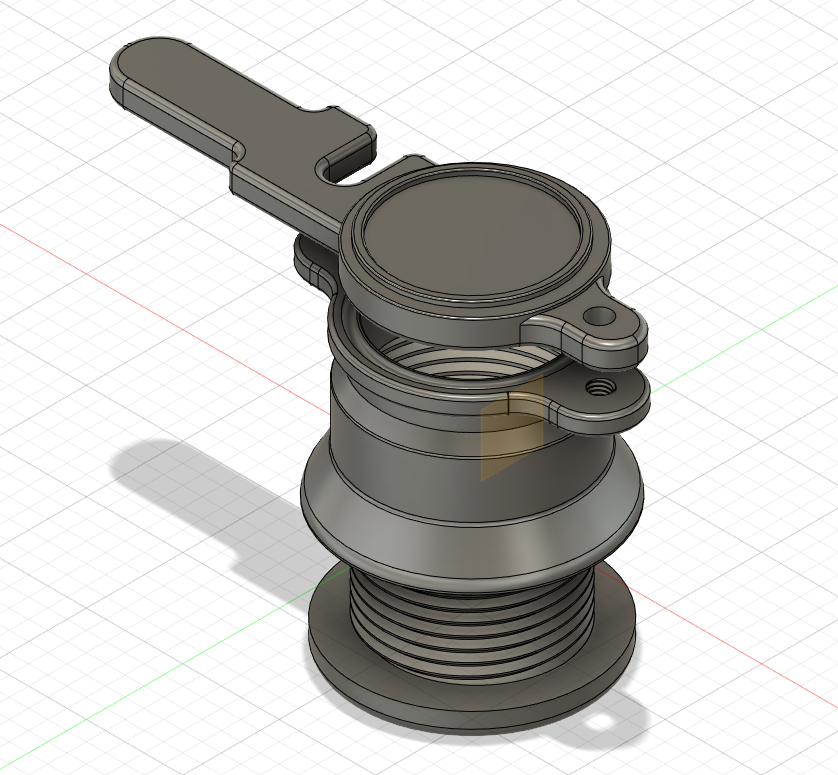 extractor valve 3D print model - Mito3D