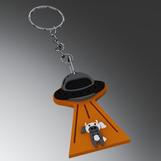 extraterrestre chiave anelli portachiavi alieno stampabile Portachiavi piccolo squillare alieni i regali 3d print model - Mito3D
