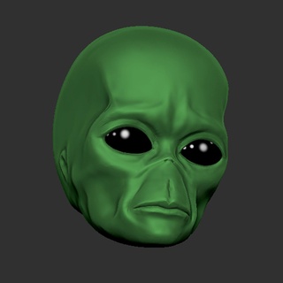 extraterrestre alieni estremo terrestre maschera 3d print model - Mito3D