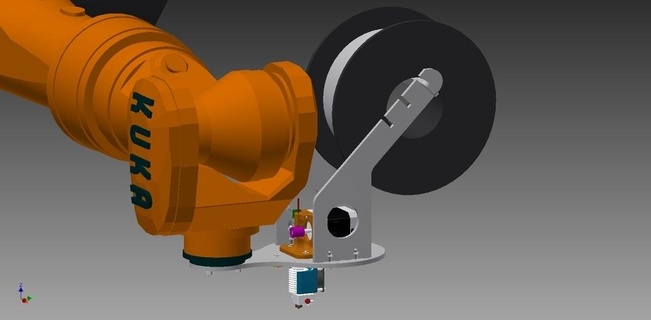 Extruder Halter Unterstützung kr16 2 Roboter Robotik Ingenieurwesen Prototyp entwickeln Erfindung Innovation 3d print model - Mito3D