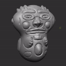 eybac mini monstruo 1 10th Arte juguete ojo zbrush figura modelo criatura flexi 3d 3d print model - Mito3D
