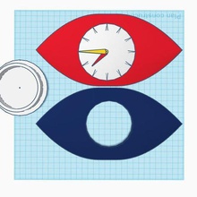 eye clock home decoration 3d print model - Mito3D