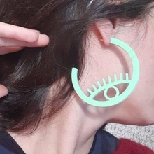 œil boucle d'oreille mode boucles d'oreilles 3d print model - Mito3D