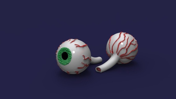 eye halloween blood scare dead 3d print model - Mito3D
