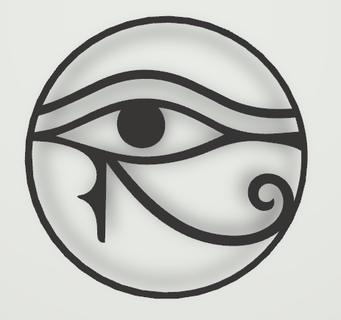 olho Horus arte parede ra Projeto 3d print model - Mito3D