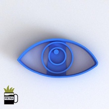 eye human body fondant cookie cutter model 3d impression home anatomy science smell touch taste view heard humans senses cookies ceramic porcelain decoration breakfasts sharp cuuters cuukie 3d print model - Mito3D