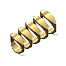 Auge geformt Signet Ring Größen 5to9 3d drucken Modell Schmuck gravierbar druckbar Gold Silber Stapler stapelbar Mode 3d print model - Mito3D