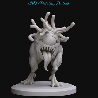 eye tyrant beholder sphere many eyes monster 3d print model - Mito3D