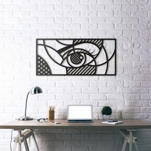 eye wall sculpture 2d art decoration stencil wallpaper 3d print model - Mito3D