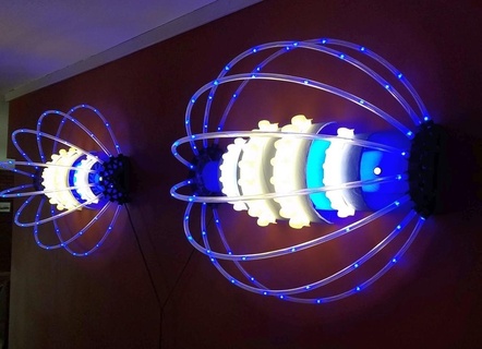 globe oculaire lumière LED nylon tube sculptures 3d print model - Mito3D