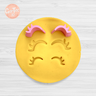 eyes eyelashes unicorns stamp stl dough unicorn seal cutter cookie mass cookies 3d print model - Mito3D