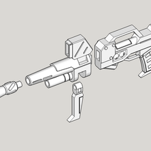 ez-8 beam rifle universe toys upgrade gundam 3d print model - Mito3D