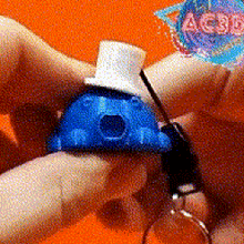 ez impresión pulpo pelota lanzacohetes llavero llave anillo cadena púlpito kawaii pistola colgante pendiente to apoya fácil 3d print model - Mito3D