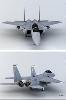 f-15e strike eagle jets scale modeling 3d print model - Mito3D