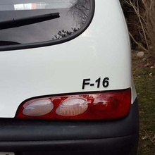 f-16 de coche emblema varios f16 el logotipo 3d print model - Mito3D