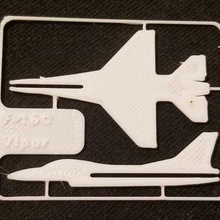 f 16 kit cartão avião jato lutador f16 3d print model - Mito3D