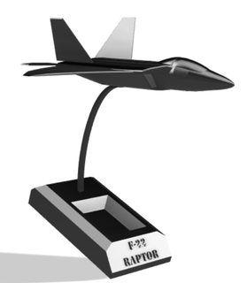 f 22 Raptor uçak f22 avcılık kaide jet savaş 3d print model - Mito3D