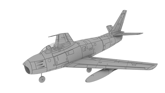 f 86a sabre rc 70mm edf v15 arquivos teste 86 f86 f86a avião jato 3d print model - Mito3D